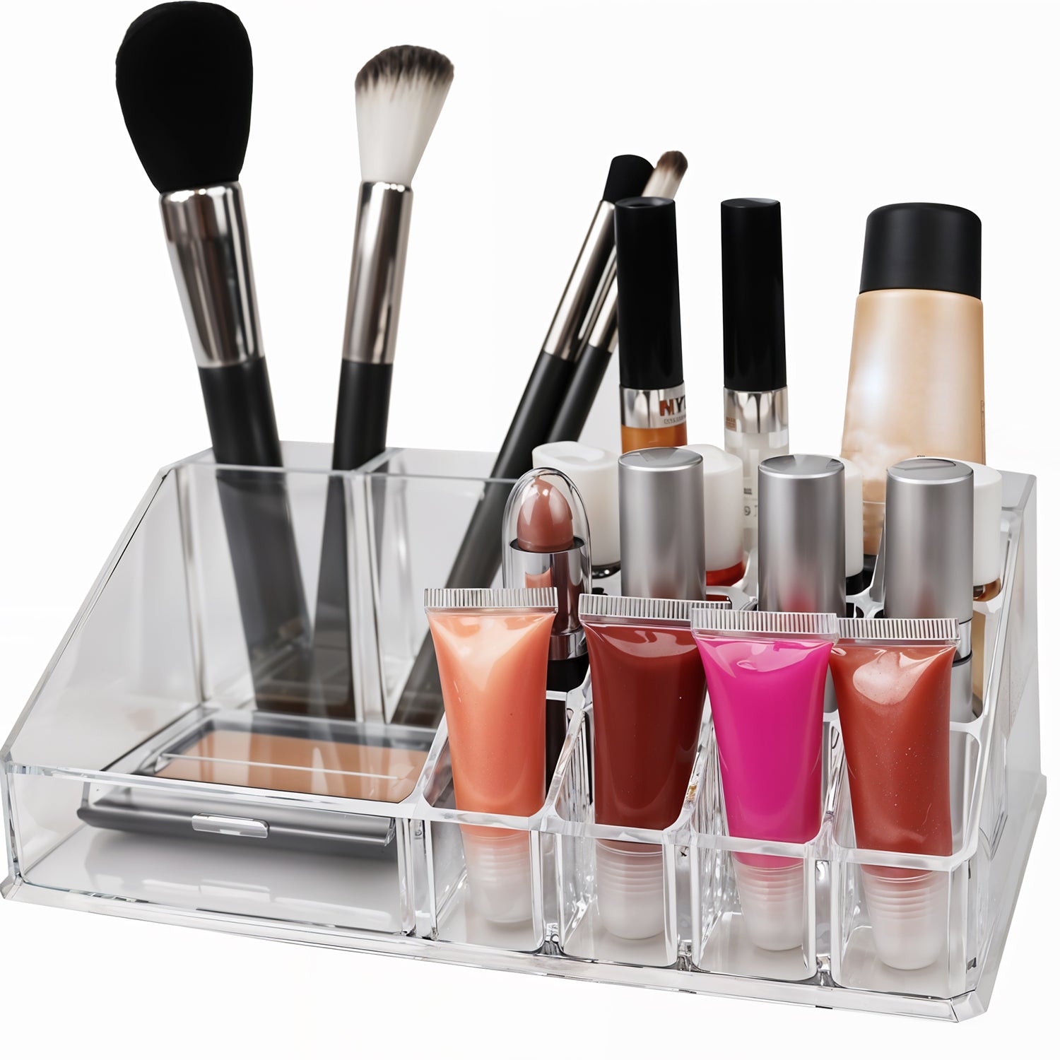 6282 16 Compartment Cosmetic Makeup Jewellery Lipstick Storage Organiser Box Cosmetic Storage Box Make-up Lipstick Organizer  Lipstick Holder Case  Transparent 6282 16 Compartment Cosmetic Makeup Jewellery Lipstick Storage Organiser Box Cosmetic Storage Box Make-up Lipstick Organizer  Lipstick Holder Case  Transparent